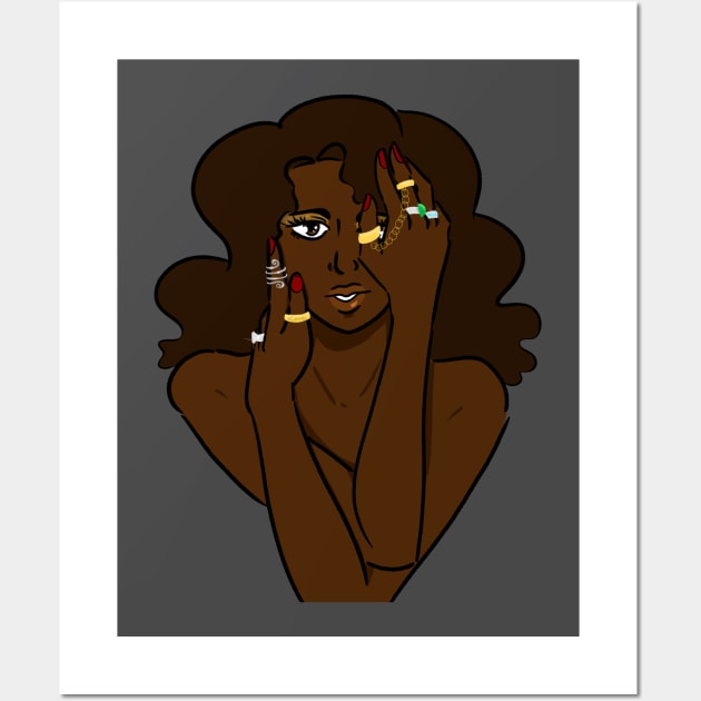 Melanin Goddess 1 Wall Art by The.Pretty.Latina